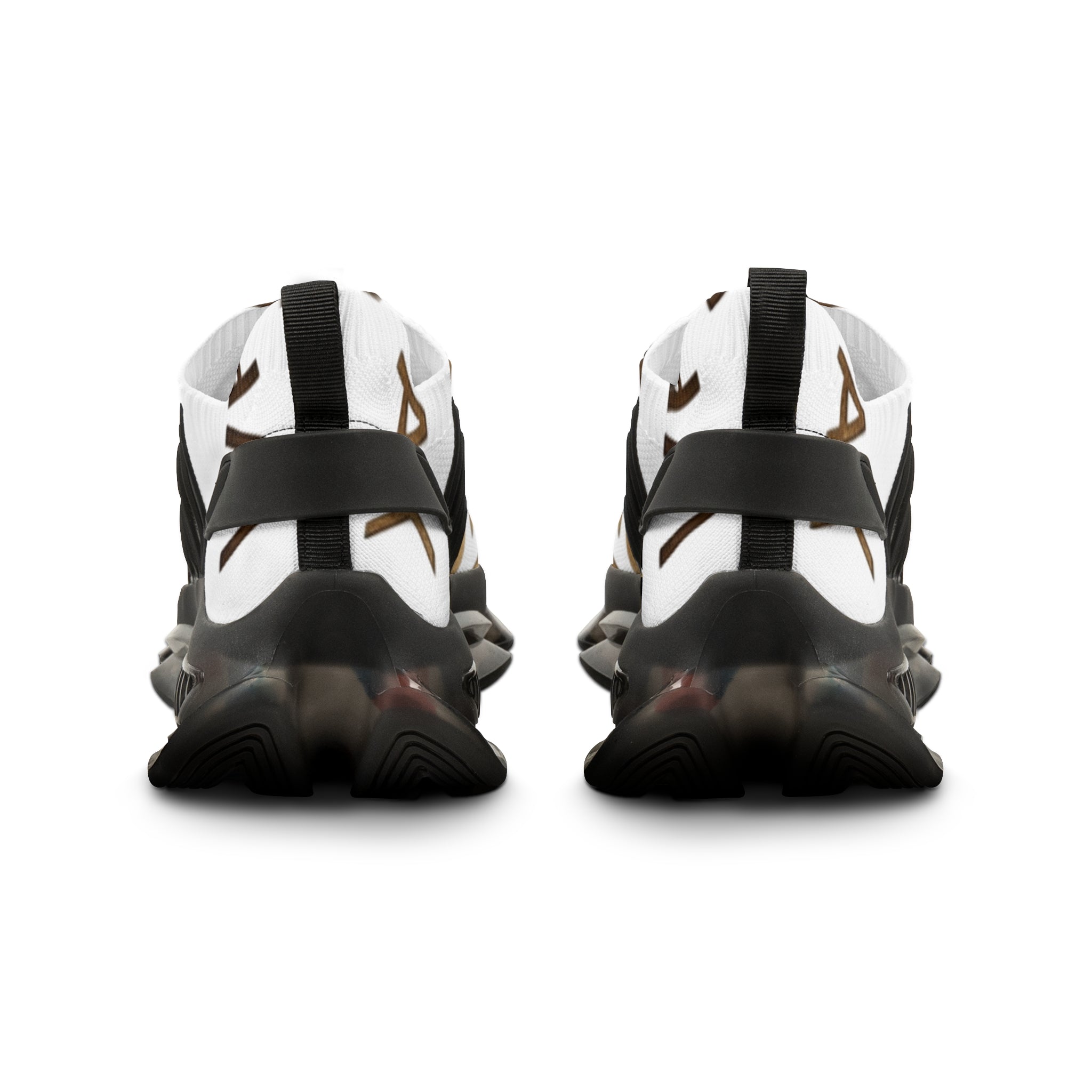 Men's Mesh Sneakers — Cream Zebra Print Athletic Shoes
