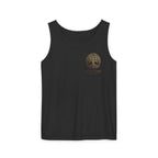 White Oak Brand Tank Top — Minimal Tree Logo Chest Print