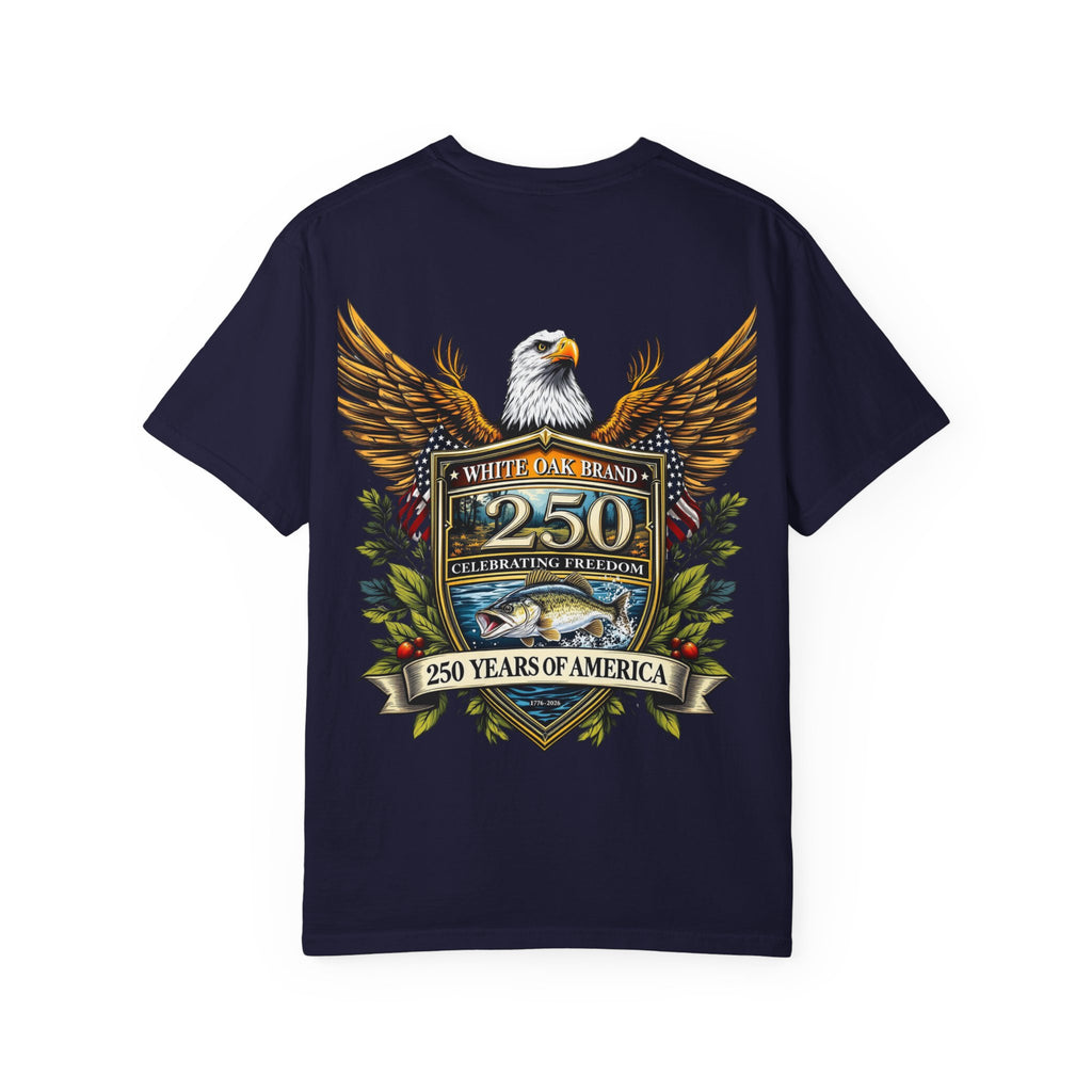 White Oak Brand Logo T-Shirt — Repeated Tree Emblem Tee