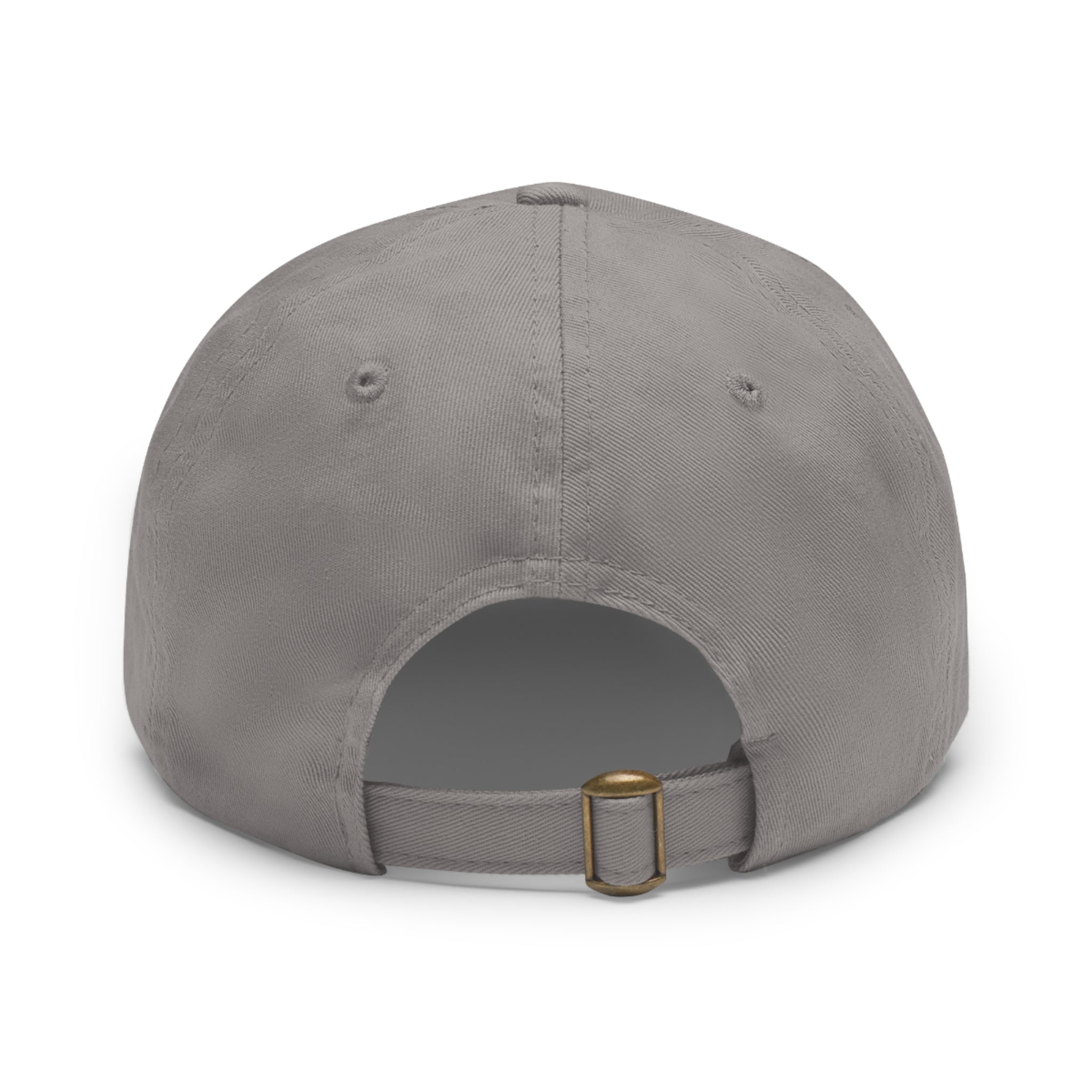 White Oak Leather Patch Dad Hat — Embossed Tree Logo Cap