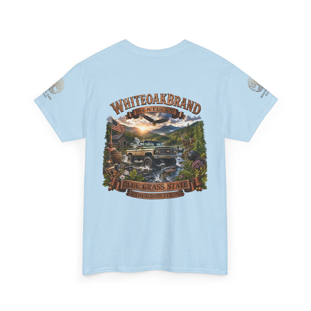 Vintage Off-Road Truck Tee — White Oak Brand "Bluegrass State" Graphic T-Shirt
