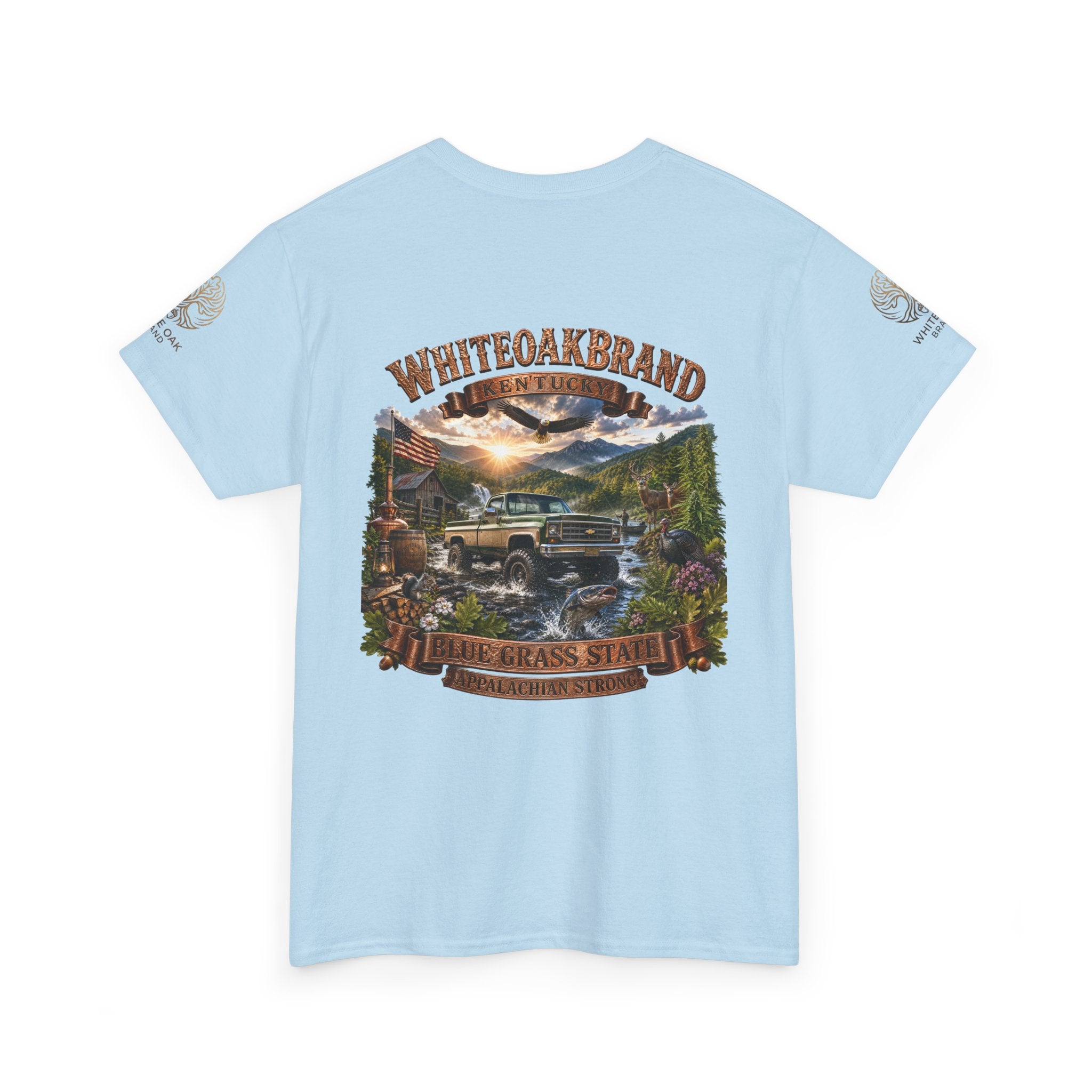 Vintage Off-Road Truck Tee — White Oak Brand "Bluegrass State" Graphic T-Shirt