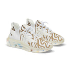 Men's Mesh Sneakers — Cream Zebra Print Athletic Shoes