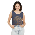 White Oak Brand Logo Tank Top — Minimal Tree Emblem Summer Tank