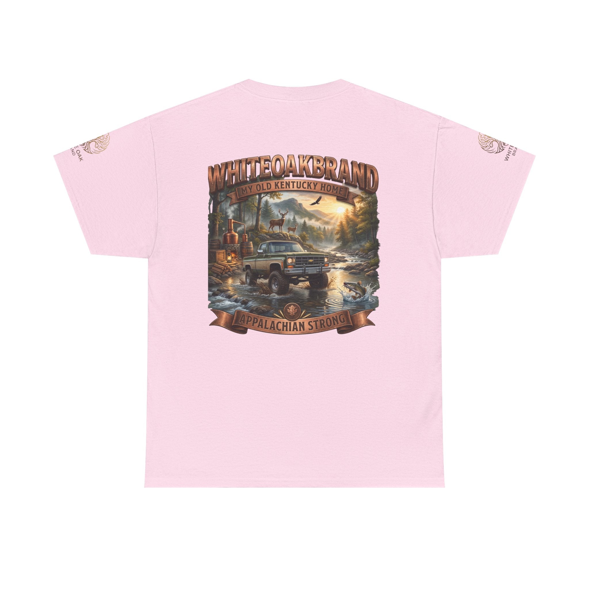 T-Shirt — White Oak Brand Appalachian Strength Graphic Tee (Truck, Mountains & River)