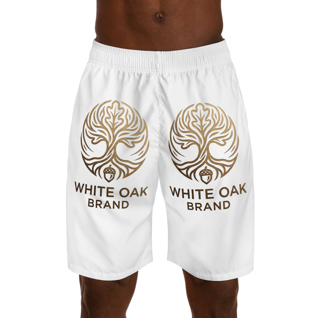 White Oak Brand Men's Logo Jogger Shorts — Athletic Tree Emblem