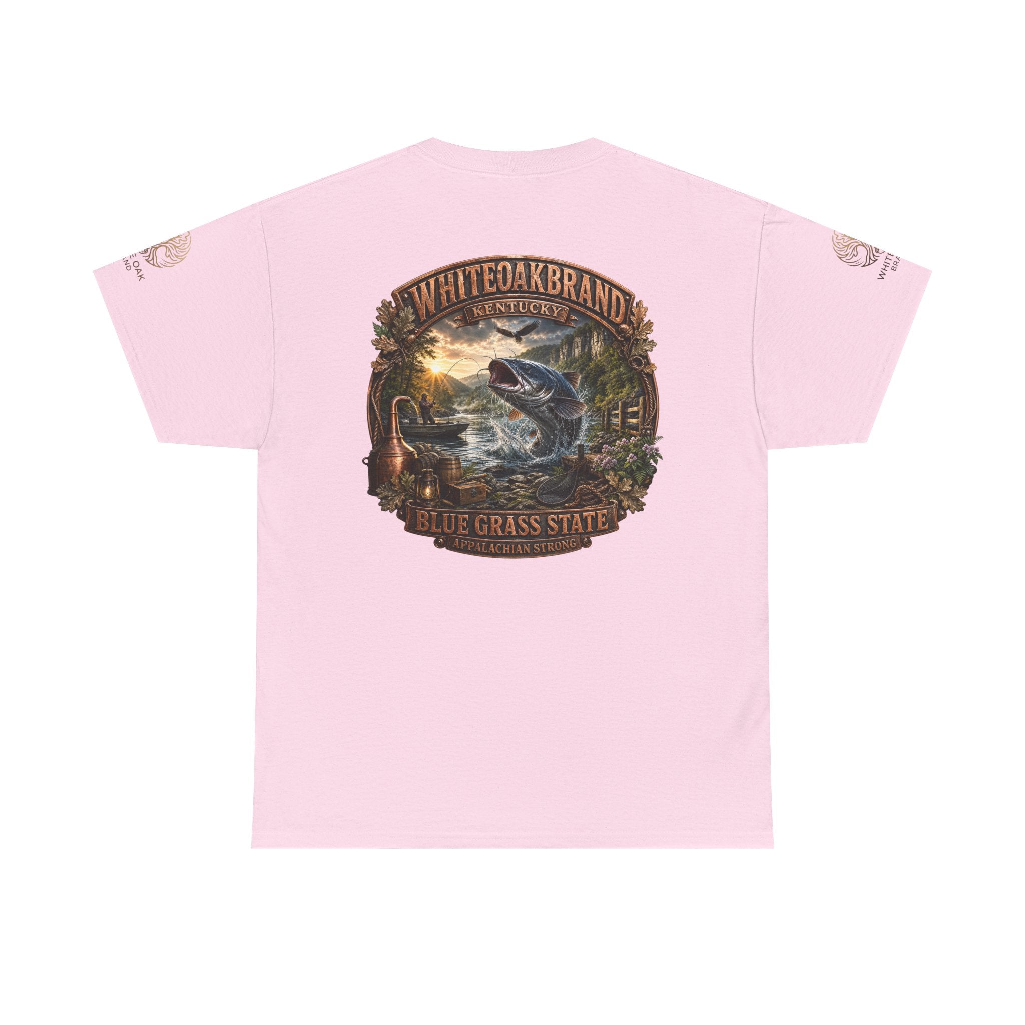 Fishing Graphic Tee — "White Oak Brand" Bluegrass State Catfish Shirt
