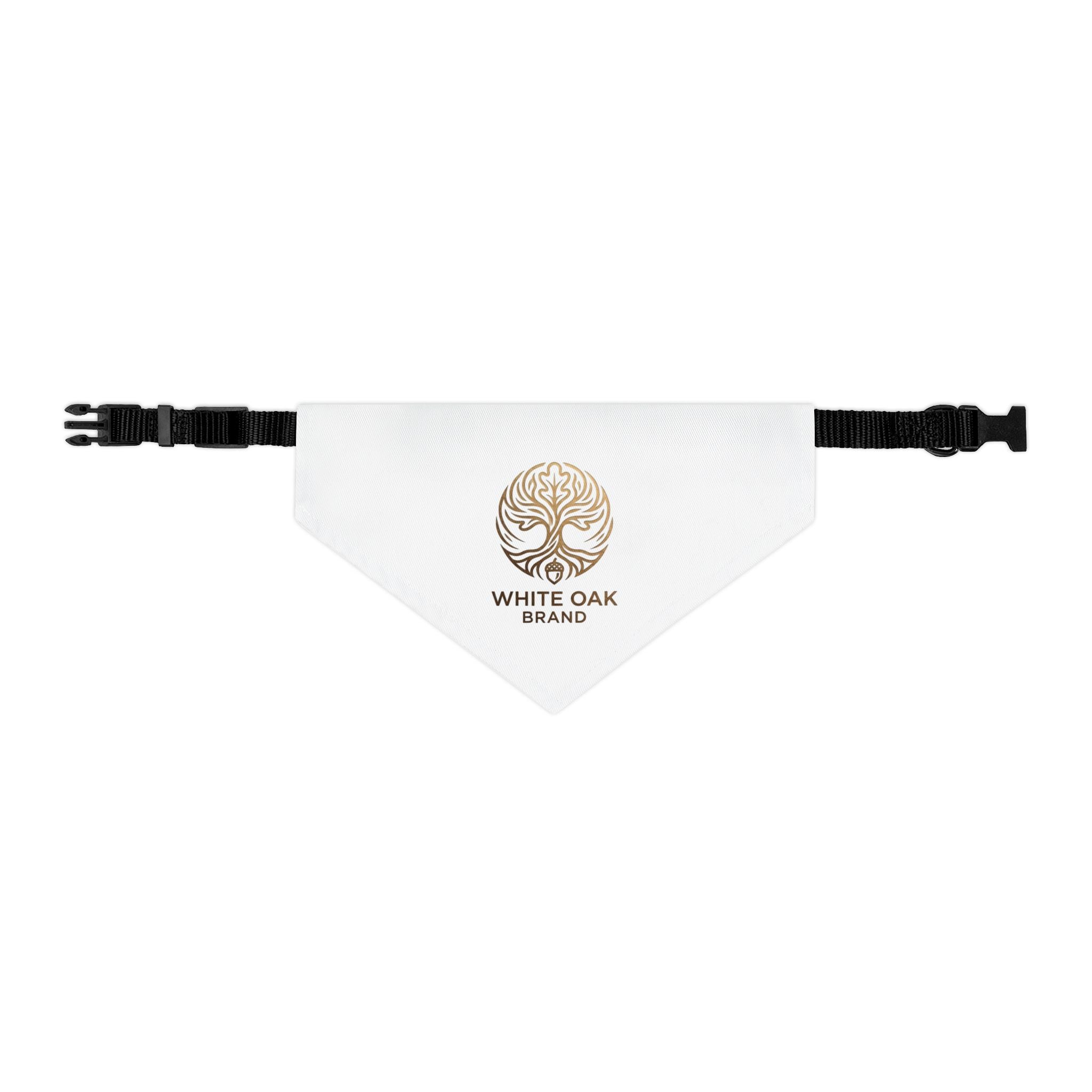 White Oak Logo Pet Bandana Collar – Branded Dog & Cat Accessory