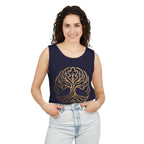 White Oak Brand Logo Tank Top — Minimal Tree Emblem Summer Tank