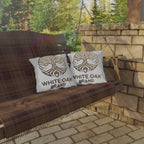 White Oak Brand Outdoor Pillow – Rustic Tree & Acorn Patio Cushion