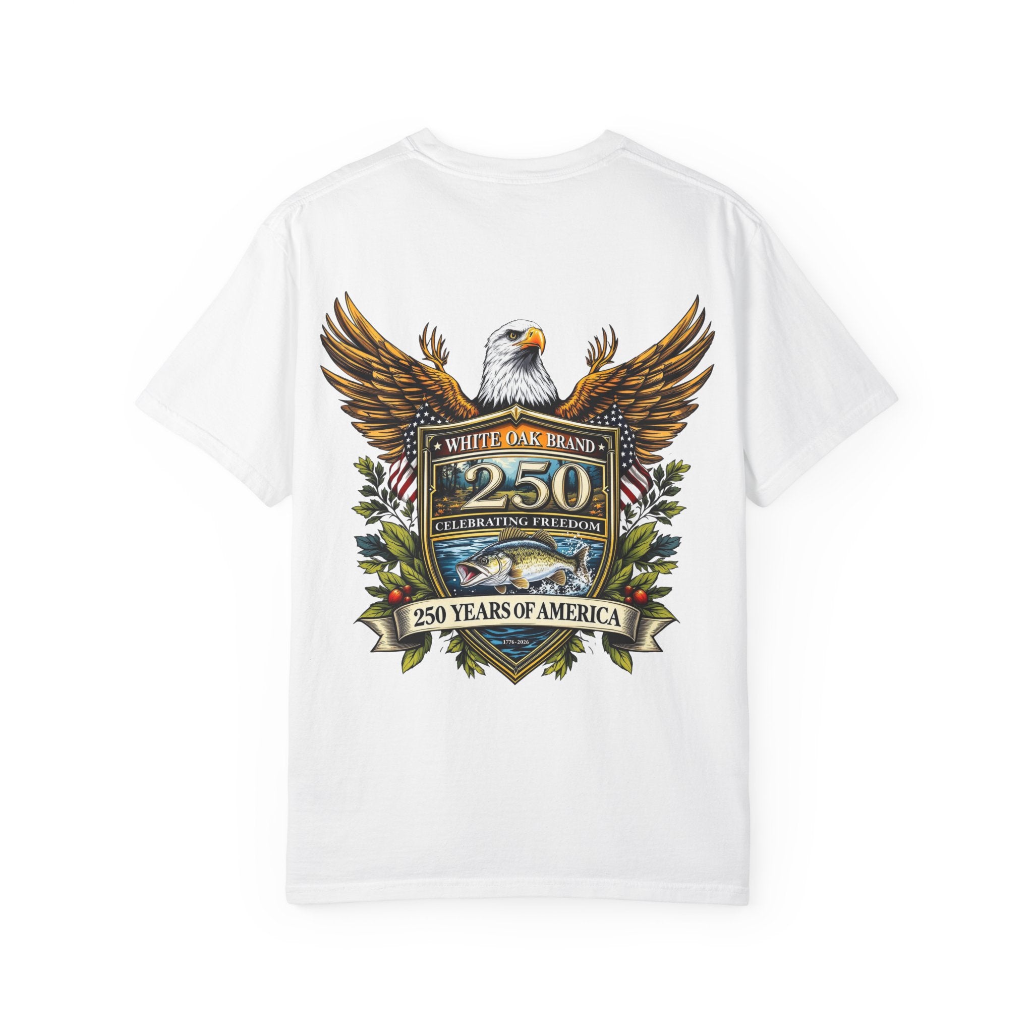 White Oak Brand Repeat Logo T-Shirt — Vintage Tree Skull Graphic Tee
