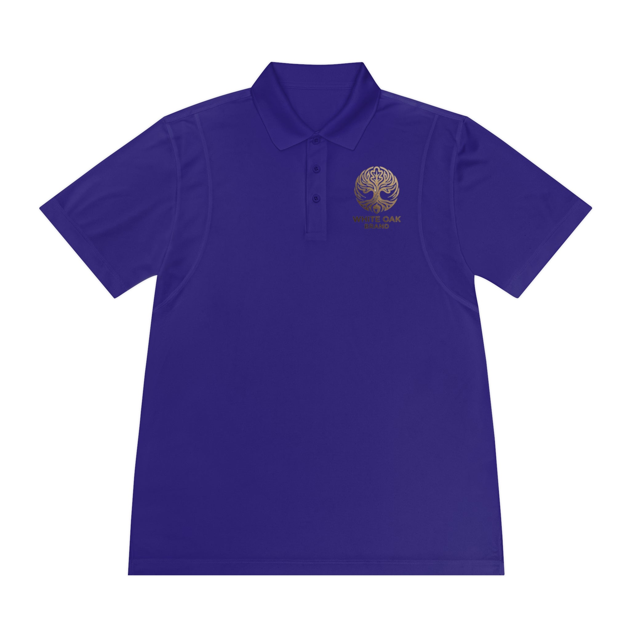White Oak Brand Men's Polo — Embroidered Tree Logo Performance Shirt