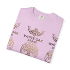 White Oak Brand Logo T-Shirt — Repeated Tree Emblem Tee