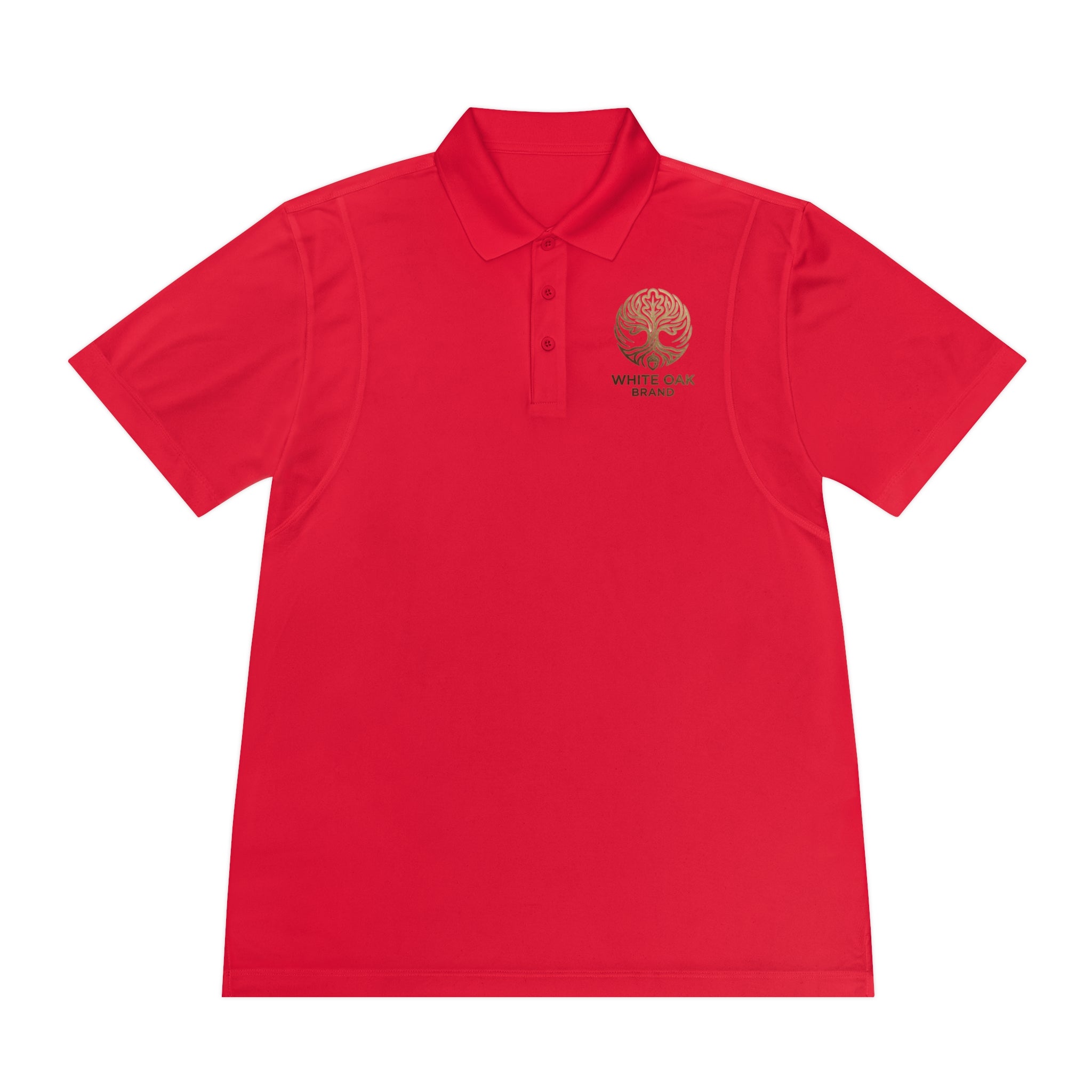 White Oak Brand Men's Polo Shirt — Embroidered Tree Logo