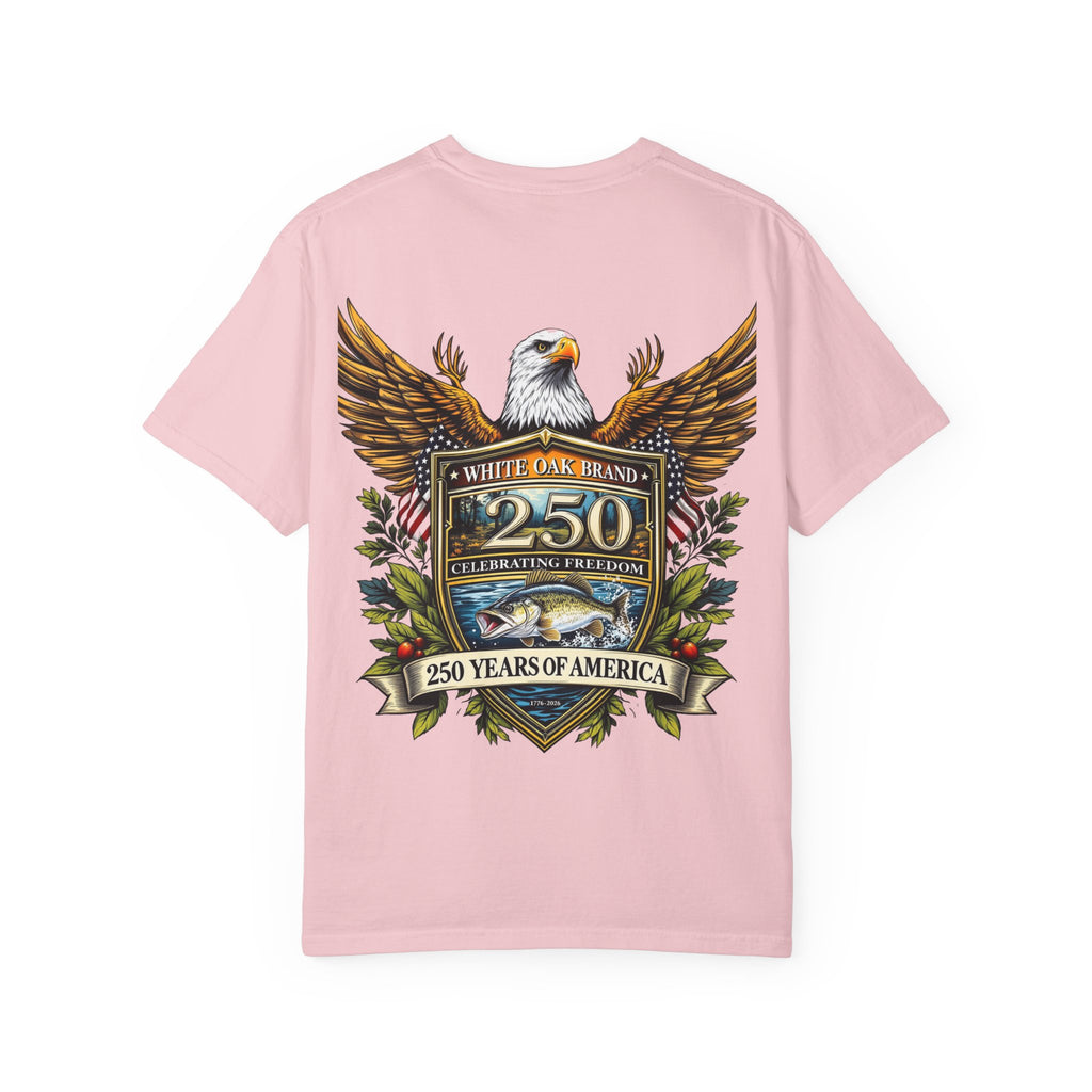 White Oak Brand Logo T-Shirt — Repeated Tree Emblem Tee