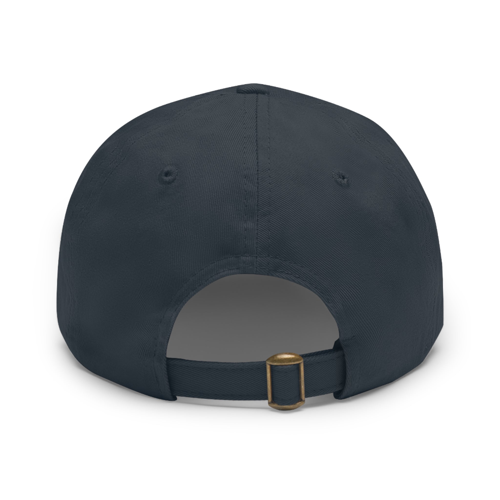 White Oak Leather Patch Dad Hat — Embossed Tree Logo Cap