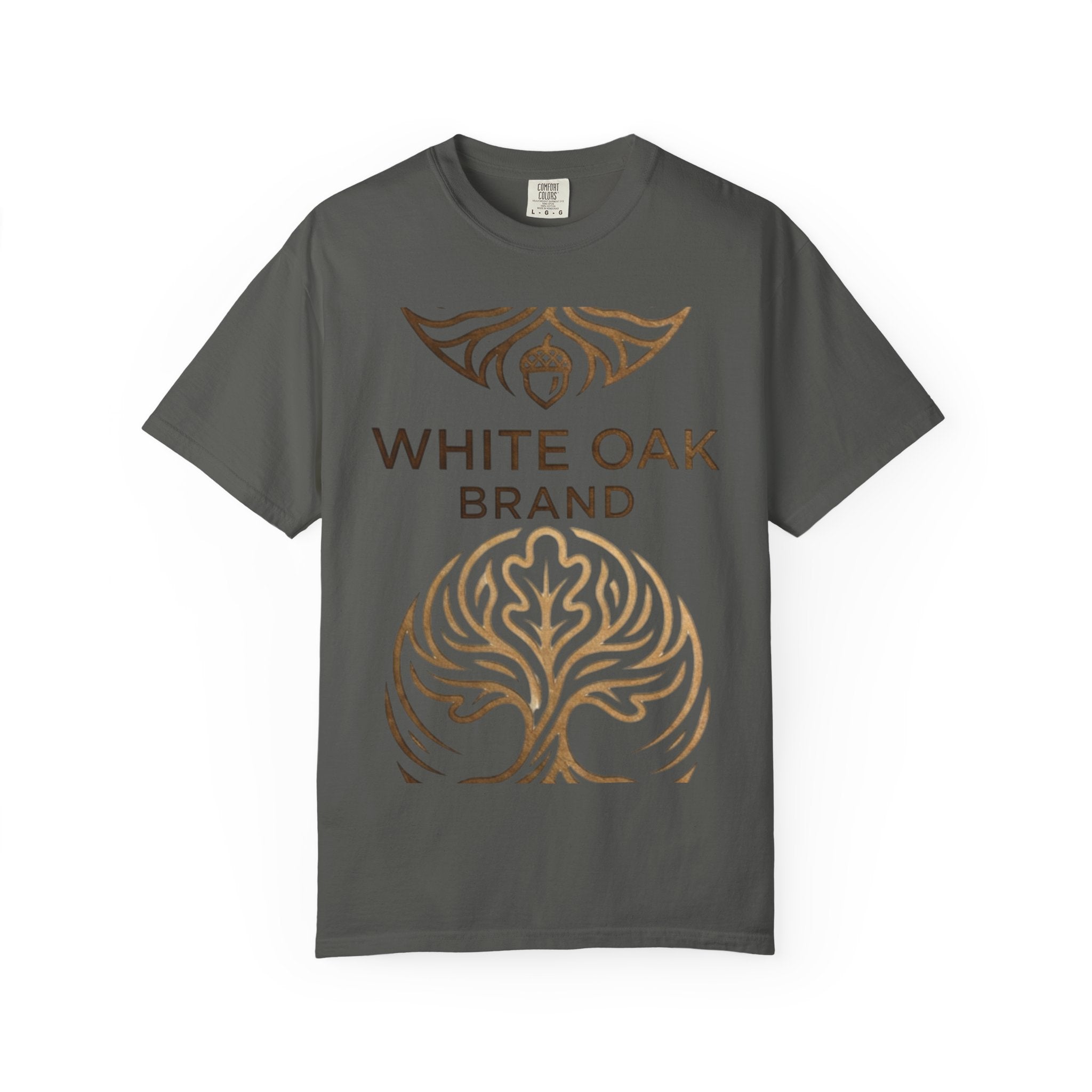 White Oak Brand Repeat Logo T-Shirt — Vintage Tree Skull Graphic Tee