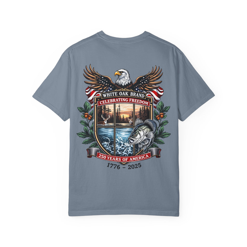 White Oak Brand Repeat Logo T-Shirt — Vintage Tree Skull Graphic Tee