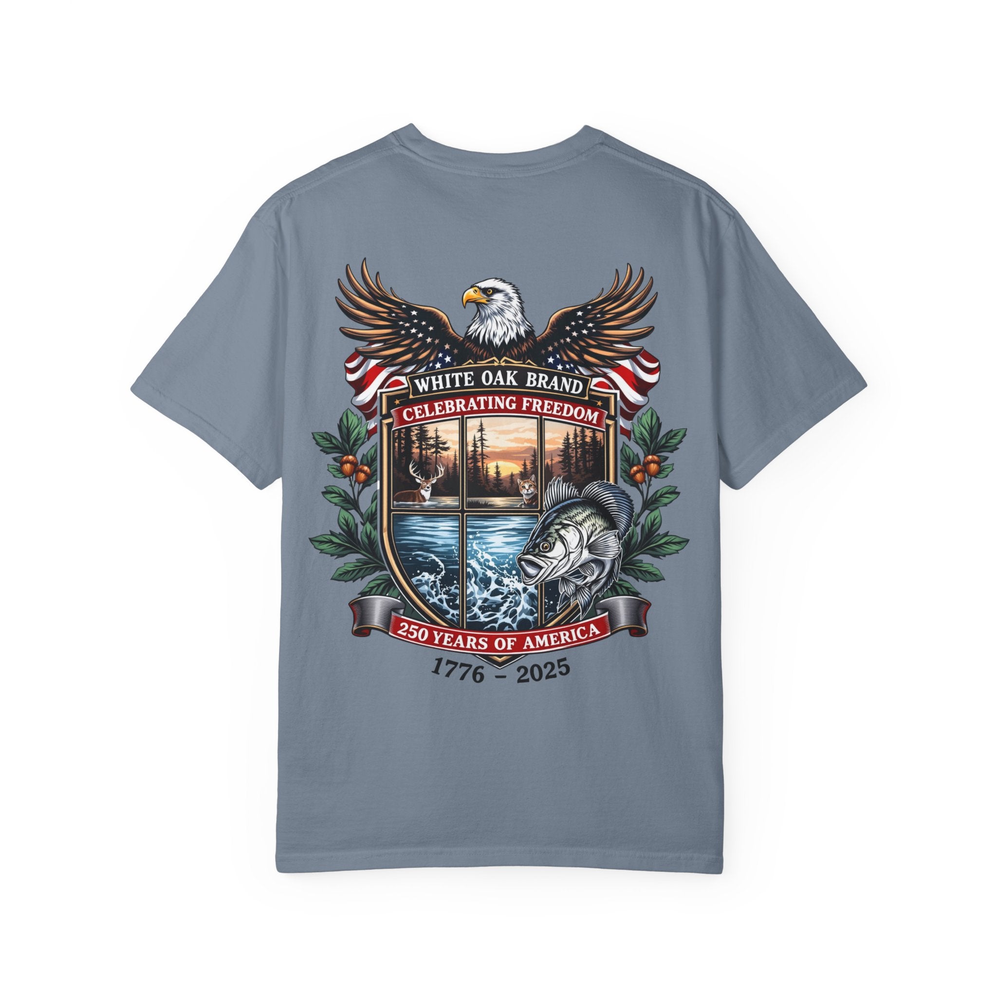 White Oak Brand Repeat Logo T-Shirt — Vintage Tree Skull Graphic Tee