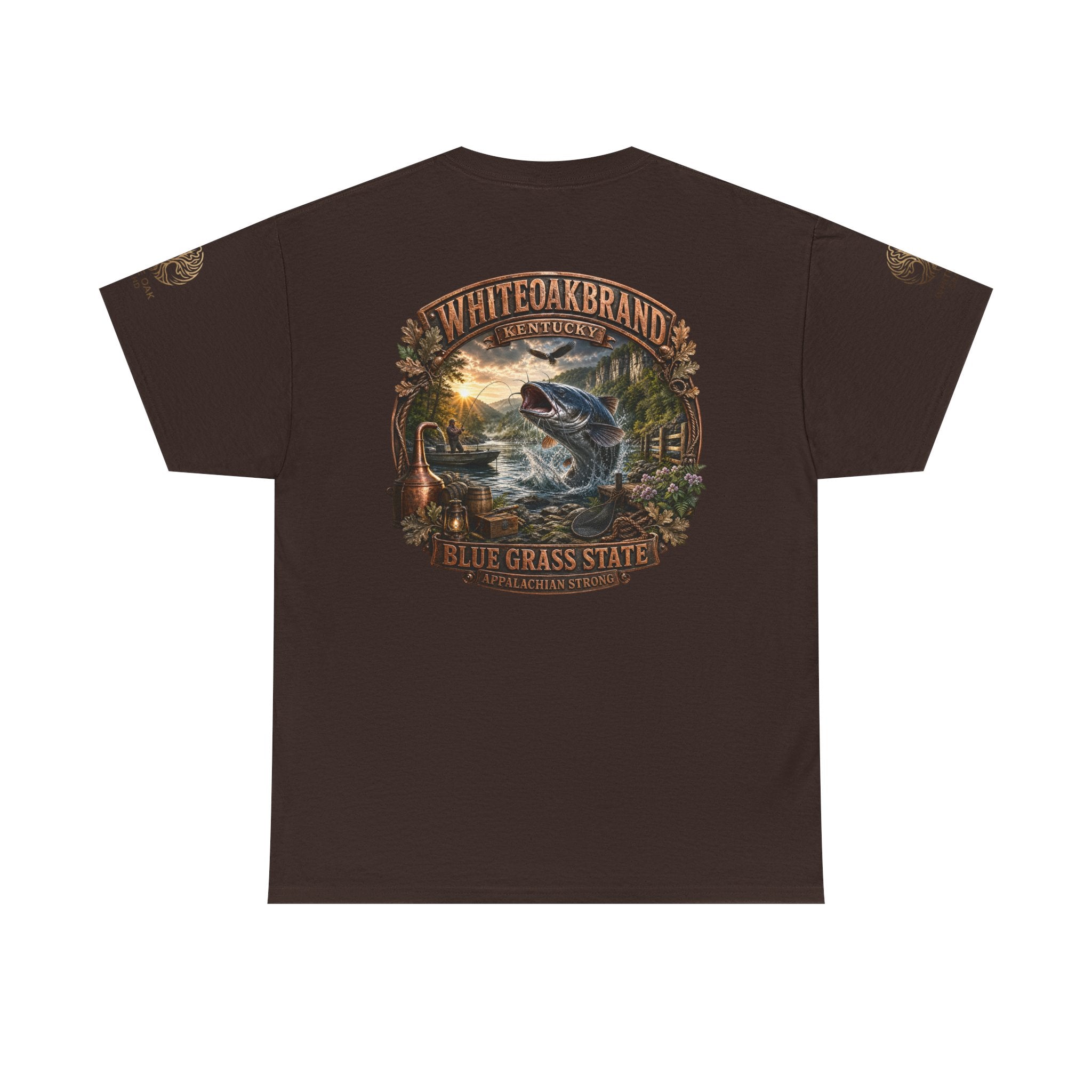 Fishing Graphic Tee — "White Oak Brand" Bluegrass State Catfish Shirt