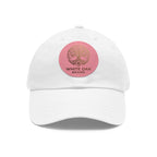 White Oak Leather Patch Dad Hat — Embossed Tree Logo Cap