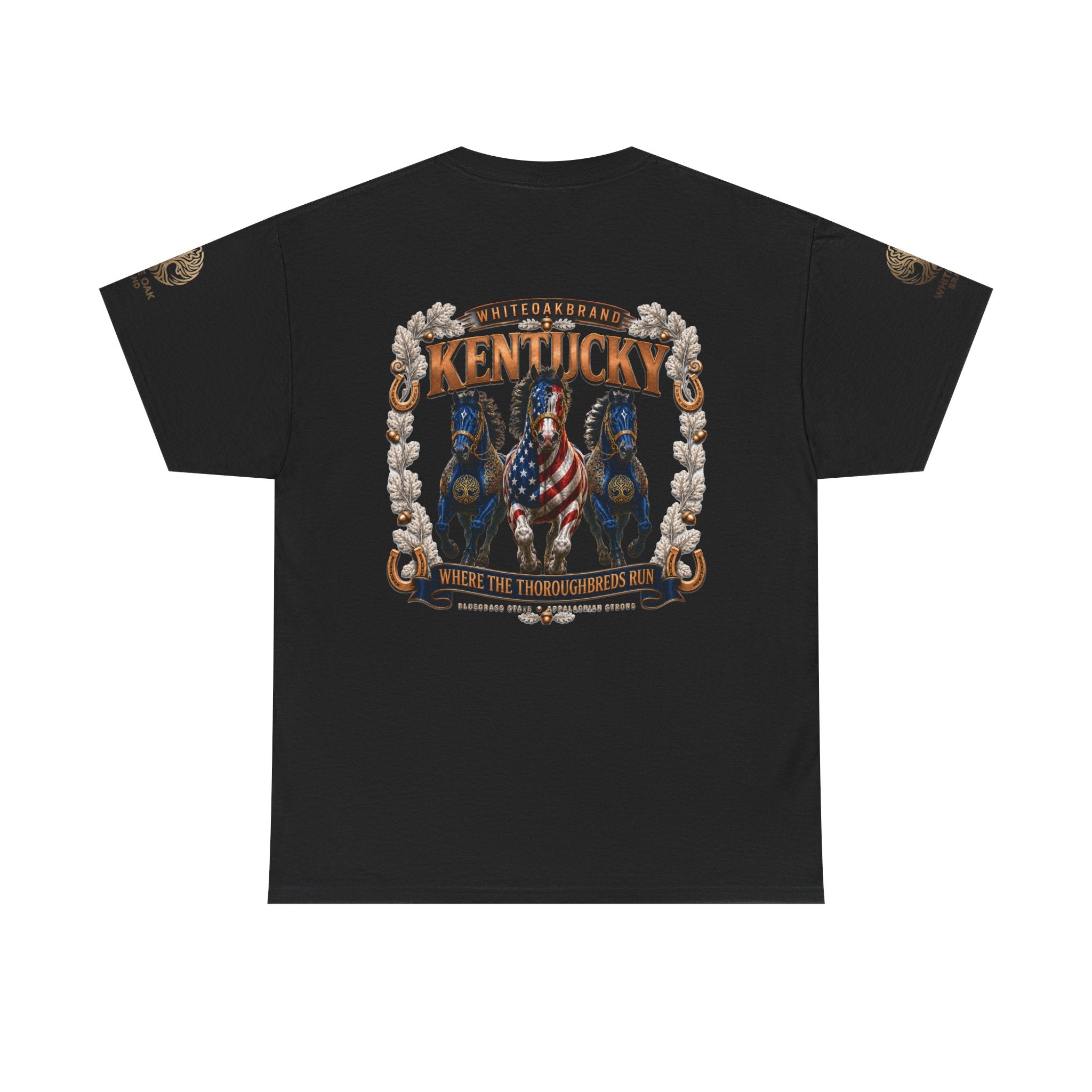 Kentucky Horse Team Graphic Tee — White Oak Bourbon Vintage-Style T-Shirt