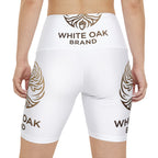 Workout Shorts — White Oak Brand Logo All-Over Print