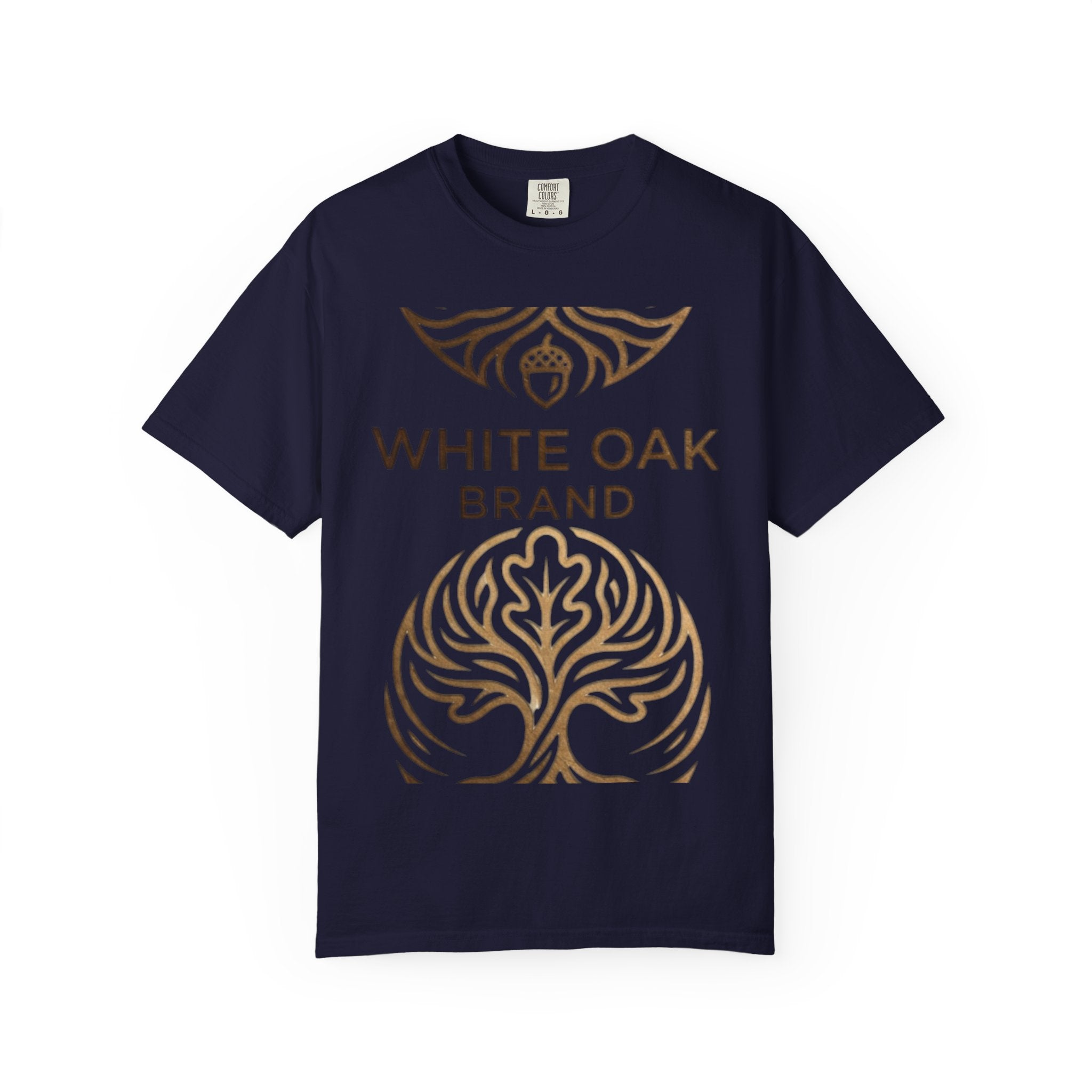 White Oak Brand Repeat Logo T-Shirt — Vintage Tree Skull Graphic Tee