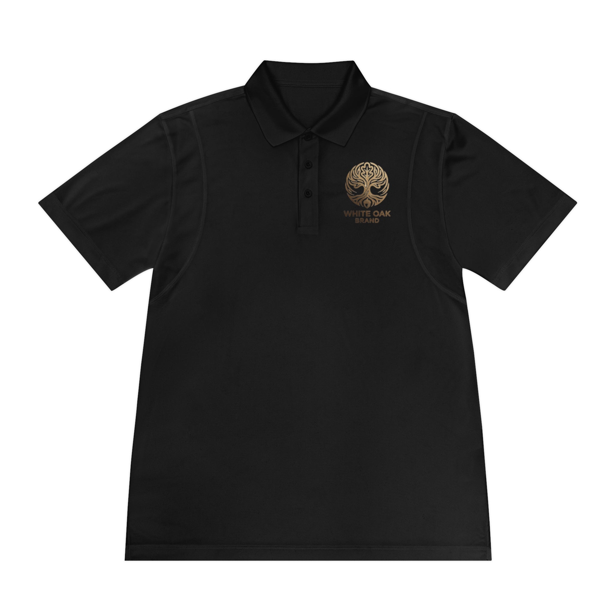 White Oak Brand Men's Polo Shirt — Embroidered Tree Logo