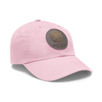 White Oak Leather Patch Dad Hat — Embossed Tree Logo Cap