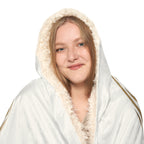 White Oak Hooded Snuggle Blanket – Cozy Branded Throw with Gold Tree Logo