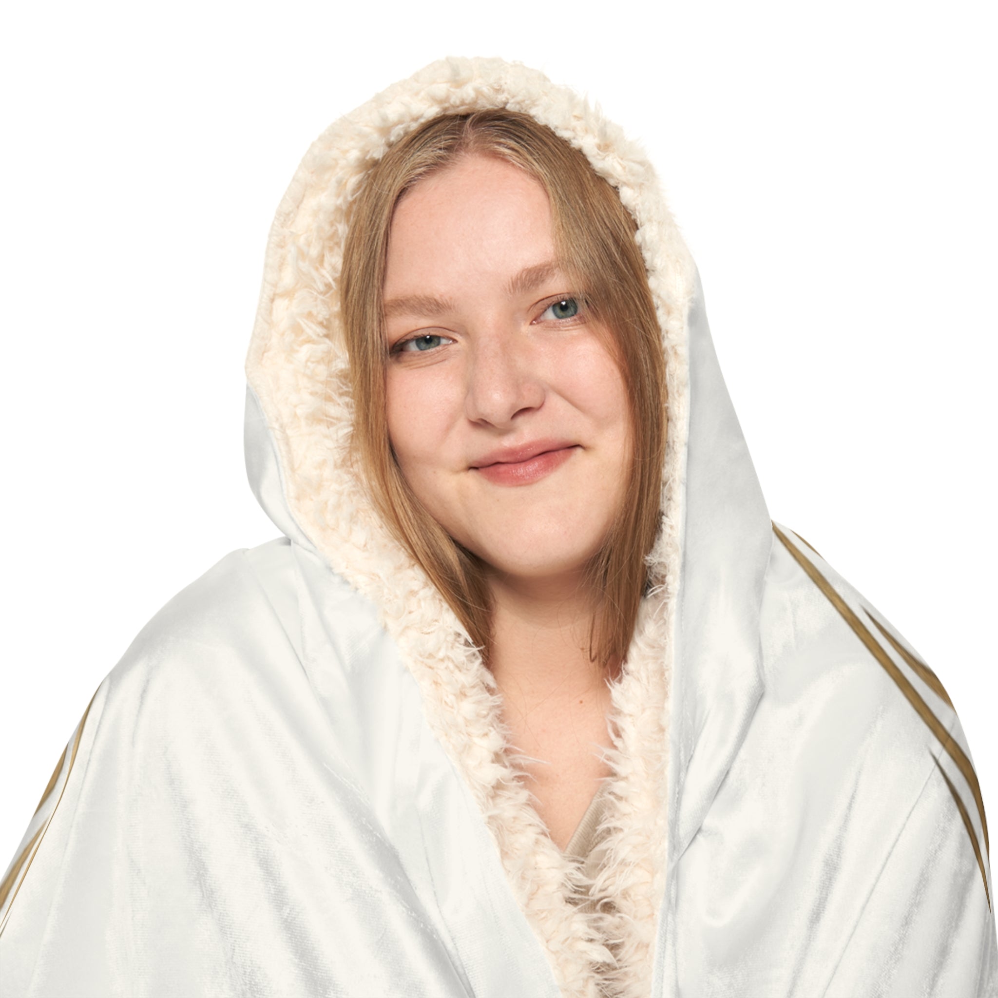 White Oak Hooded Snuggle Blanket – Cozy Branded Throw with Gold Tree Logo