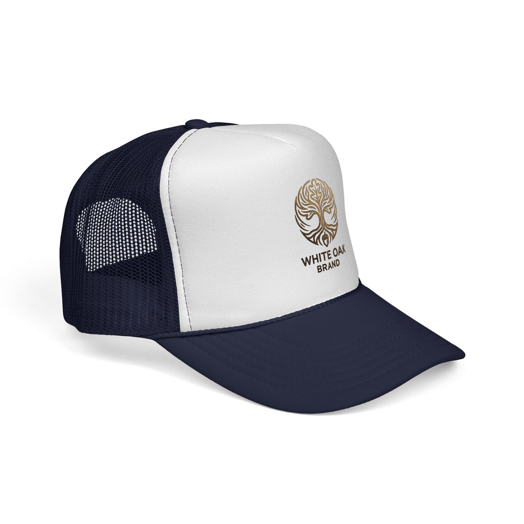White Oak Brand Trucker Cap — Vintage Tree Logo Mesh Hat