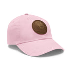 White Oak Leather Patch Dad Hat — Embossed Tree Logo Cap