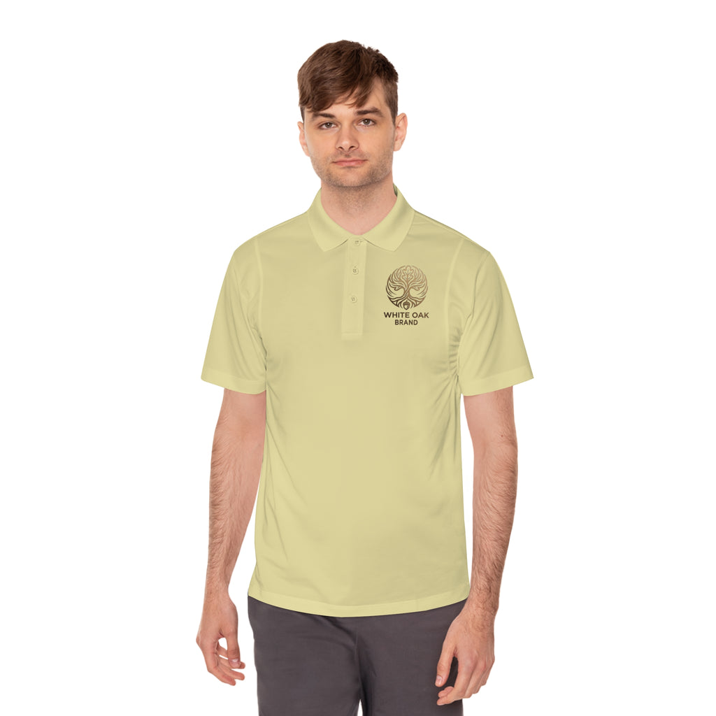 White Oak Brand Men's Polo — Embroidered Tree Logo Performance Shirt