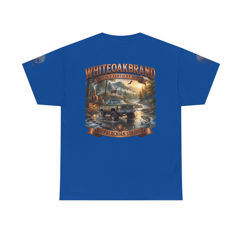 T-Shirt — White Oak Brand Appalachian Strength Graphic Tee (Truck, Mountains & River)