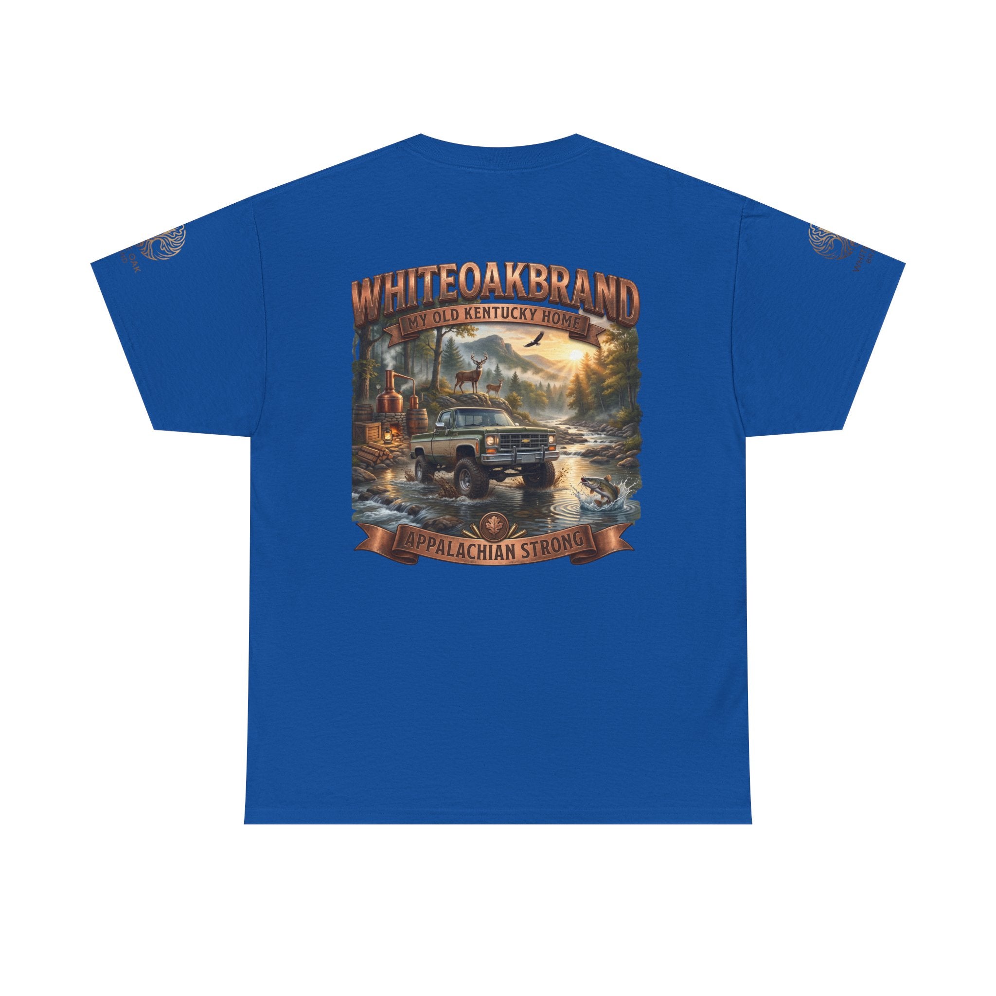 T-Shirt — White Oak Brand Appalachian Strength Graphic Tee (Truck, Mountains & River)