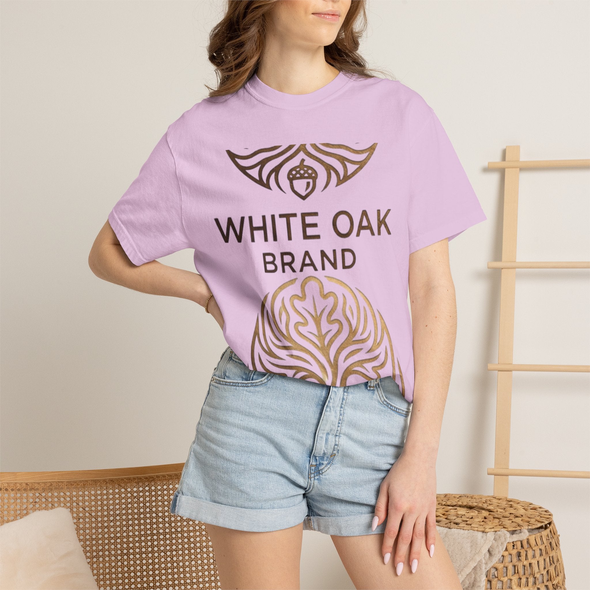 White Oak Brand Repeat Logo T-Shirt — Vintage Tree Skull Graphic Tee
