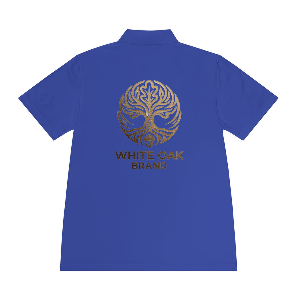 White Oak Brand Men's Polo — Embroidered Tree Logo Performance Shirt