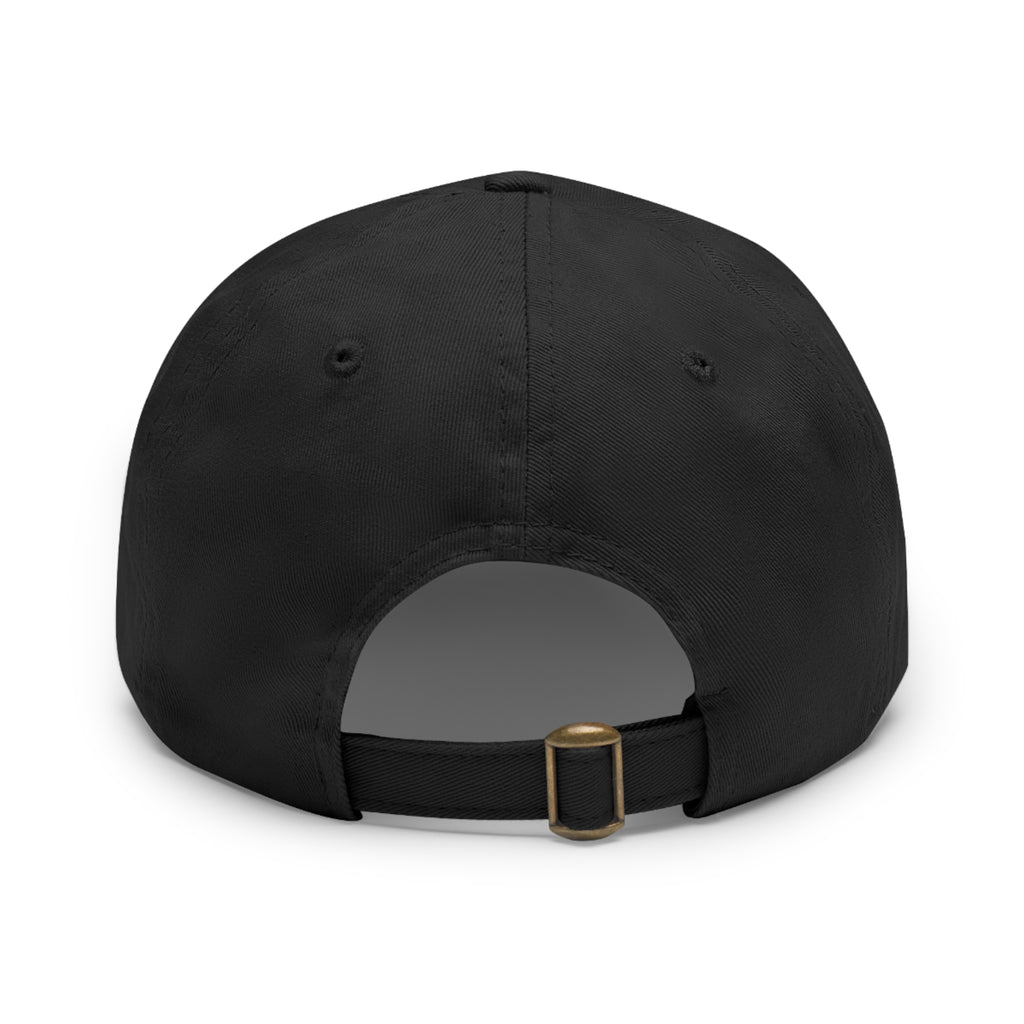 White Oak Leather Patch Dad Hat — Embossed Tree Logo Cap