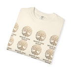 White Oak Brand Repeat Logo T-Shirt — Vintage Tree Skull Graphic Tee