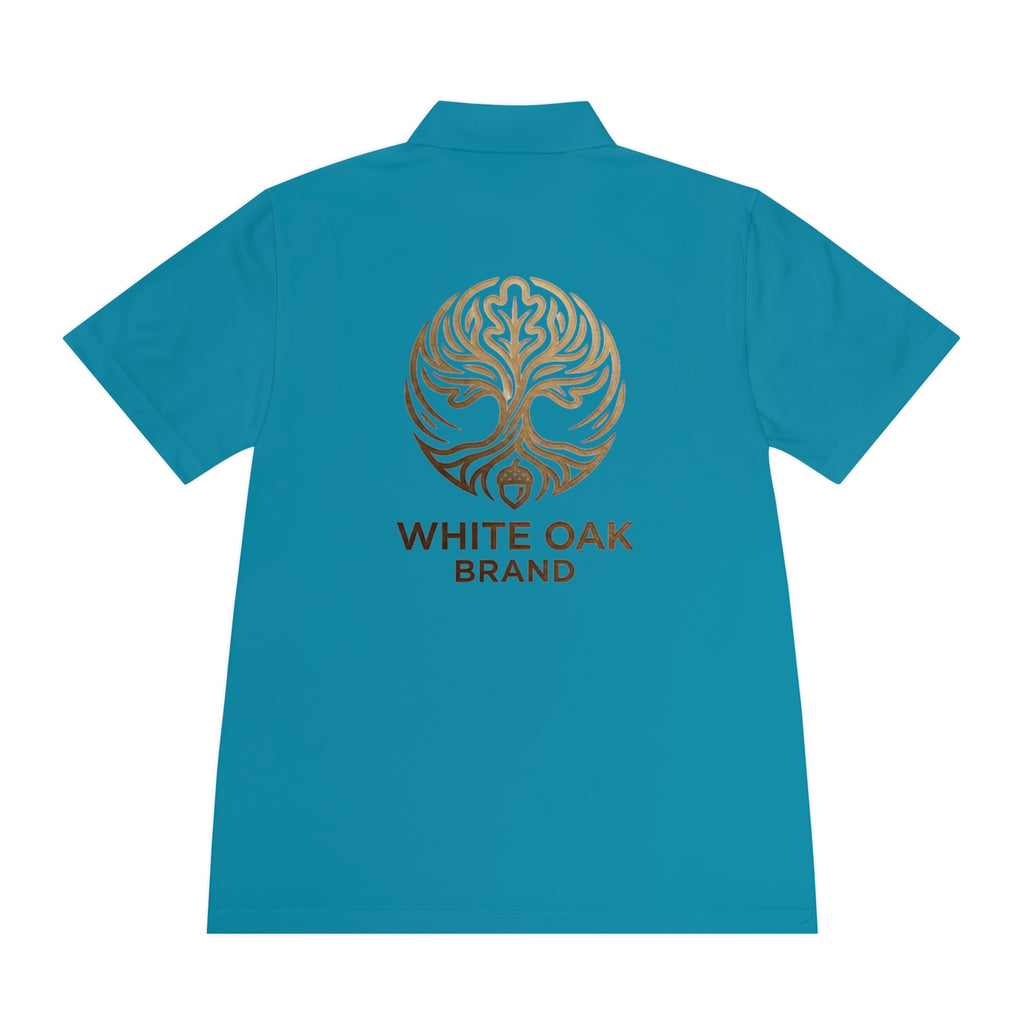 White Oak Brand Men's Polo — Embroidered Tree Logo Performance Shirt