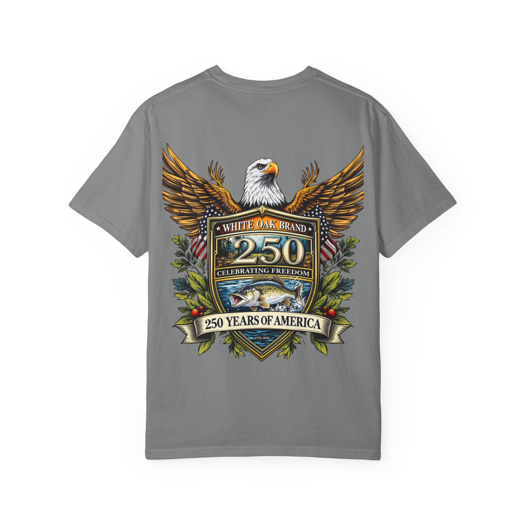White Oak Brand Logo T-Shirt — Repeated Tree Emblem Tee