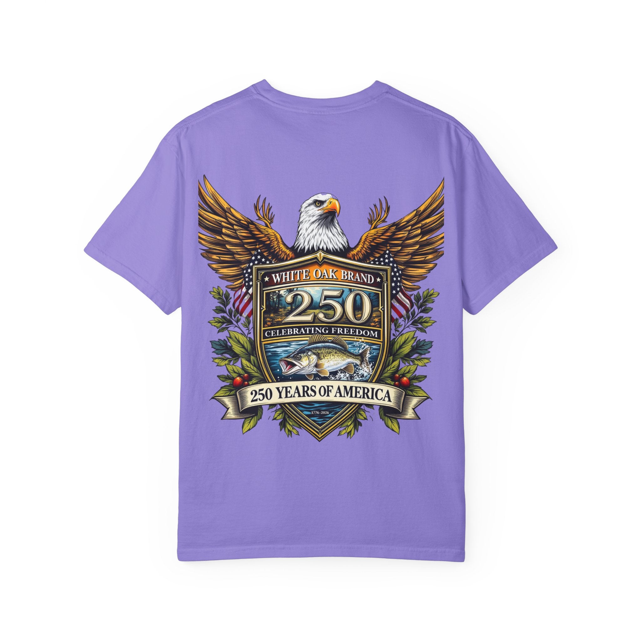 White Oak Brand Logo T-Shirt — Repeated Tree Emblem Tee