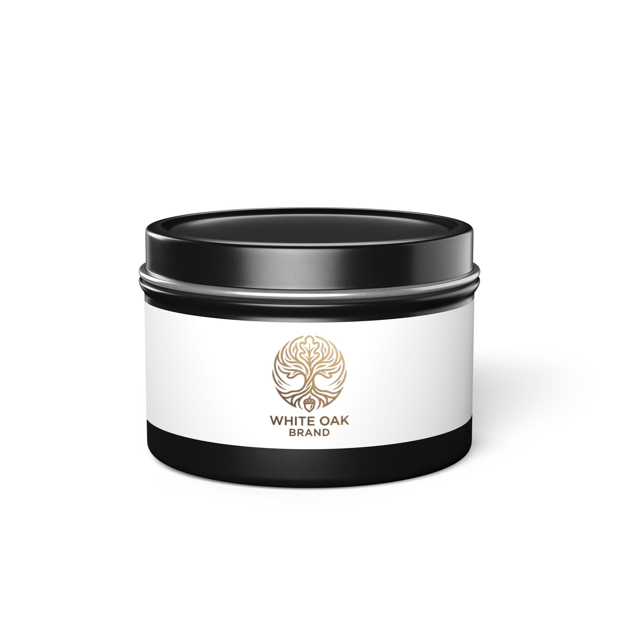 White Oak Tin Candle — Woodsy Aromatic Soy Candle in Travel Tin