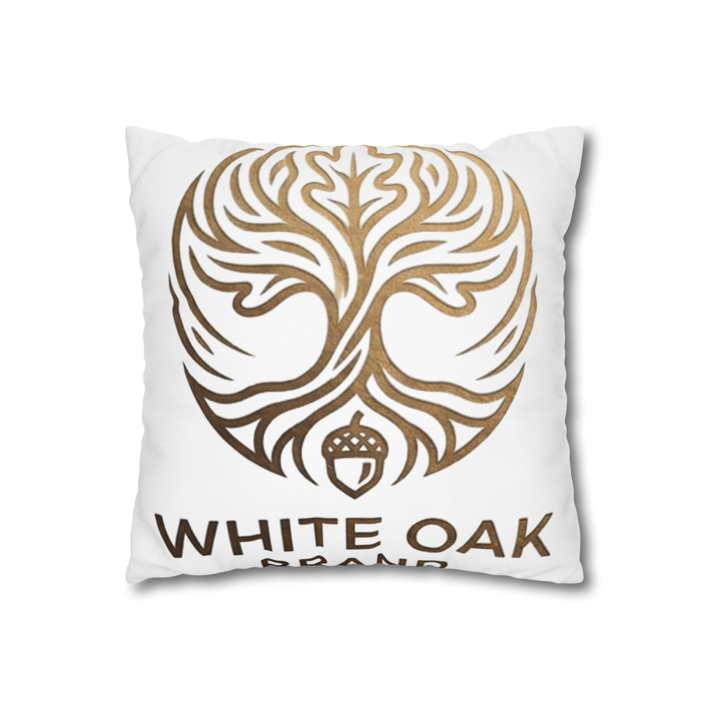 White Oak Logo Throw Pillowcase — Square Decorative Cushion Cover