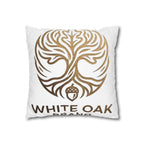 White Oak Logo Throw Pillowcase — Square Decorative Cushion Cover