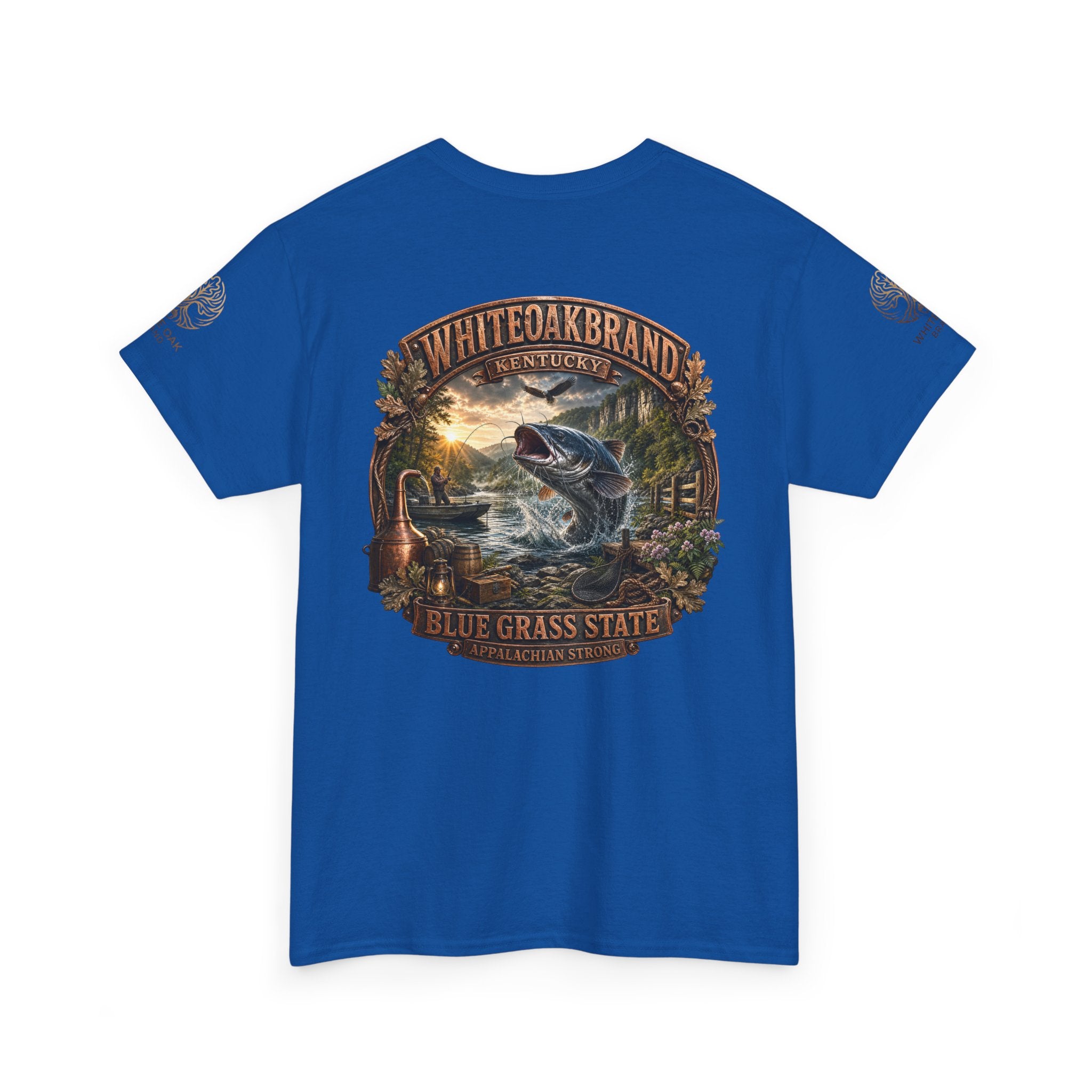 Fishing Graphic Tee — "White Oak Brand" Bluegrass State Catfish Shirt