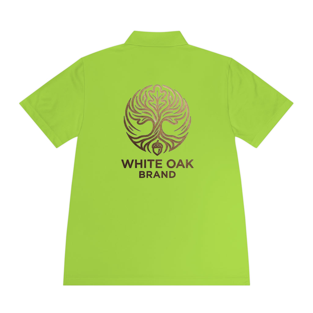 White Oak Brand Men's Polo — Embroidered Tree Logo Performance Shirt