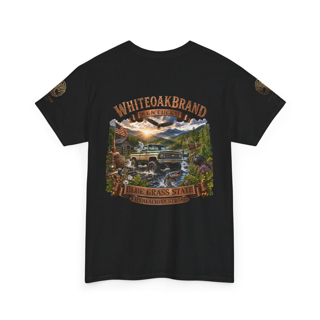 Vintage Off-Road Truck Tee — White Oak Brand "Bluegrass State" Graphic T-Shirt